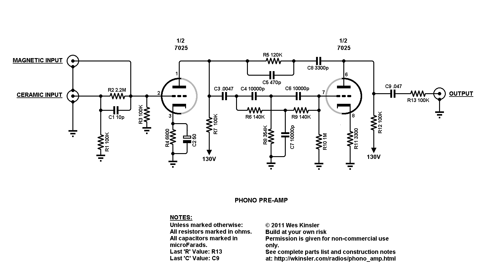 Tube Phono Preamp Circuit
